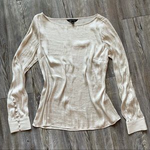 Banana Republic cream satin blouse